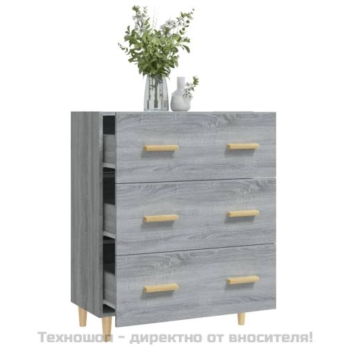 Сайдборд, Сив сонома, 70x34x90 см, инженерно дърво