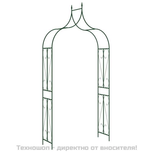 Градинска арка, тъмнозелена, 142x37x275 см, желязо