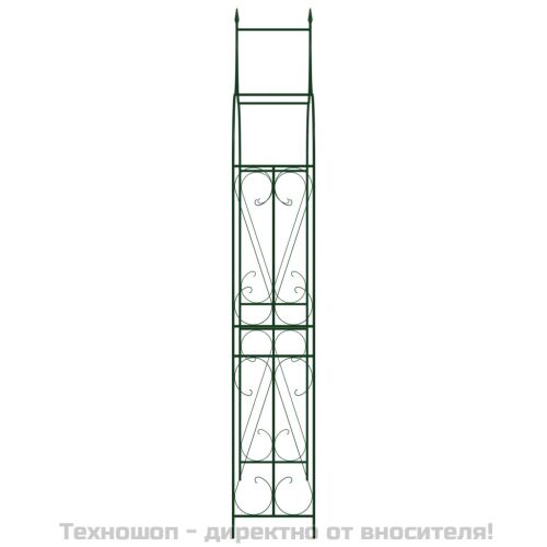 Градинска арка, тъмнозелена, 142x37x275 см, желязо