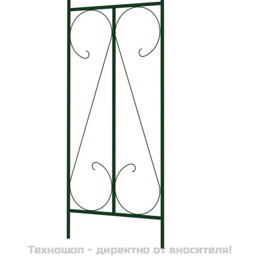 Градинска арка, тъмнозелена, 142x37x275 см, желязо
