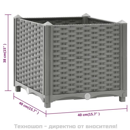 Повдигнато легло 40x40x38 см полипропилен