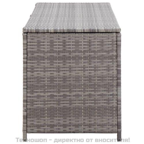 Градински сандък за съхранение, сив, 120x50x60 см, полиратан