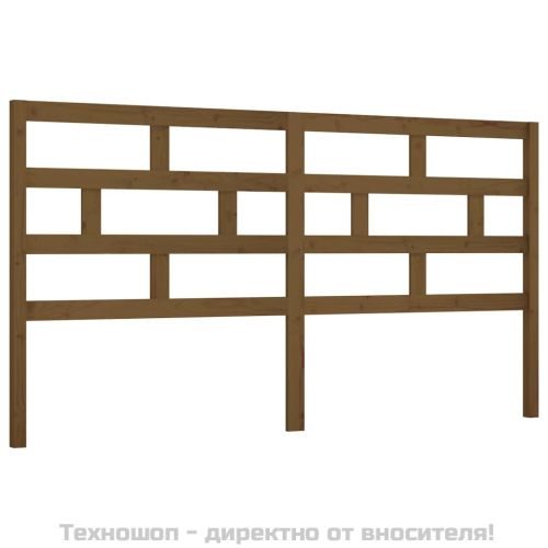 Горна табла за легло, меденокафява, 186x4x100 см, бор масив