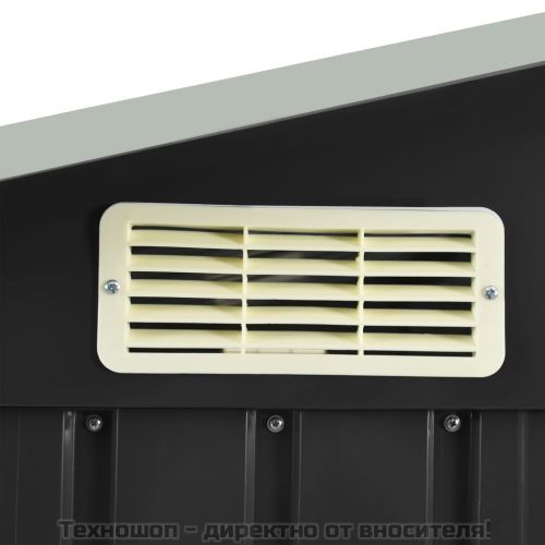 Дворна барака с рафт антрацит 205x130x183 см желязо