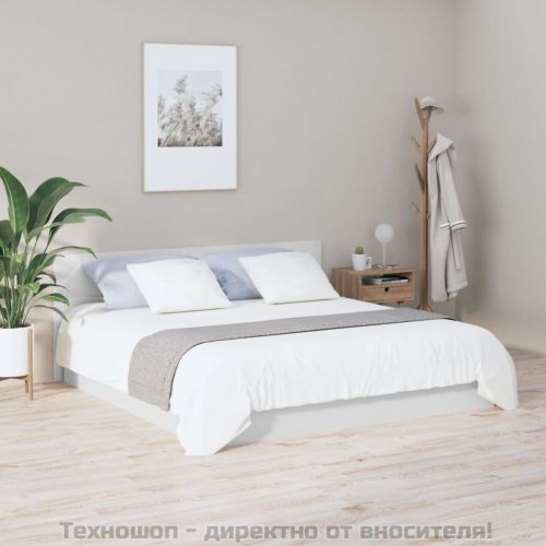 Табла за легло, бял гланц, 200x1,5x80 см, инженерна дървесина