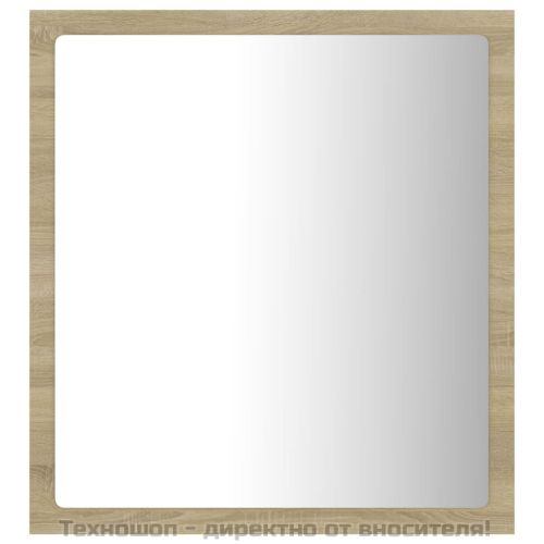 LED огледало за баня, дъб сонома, 40x8,5x37 см, акрил
