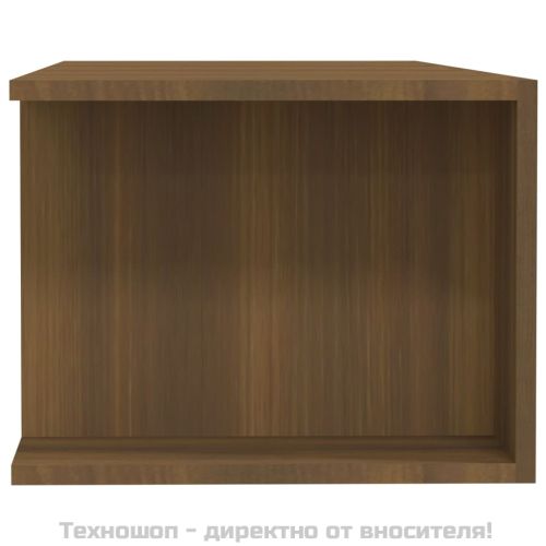 ТВ шкаф с LED осветление, кафяв дъб, 135x39x30 см