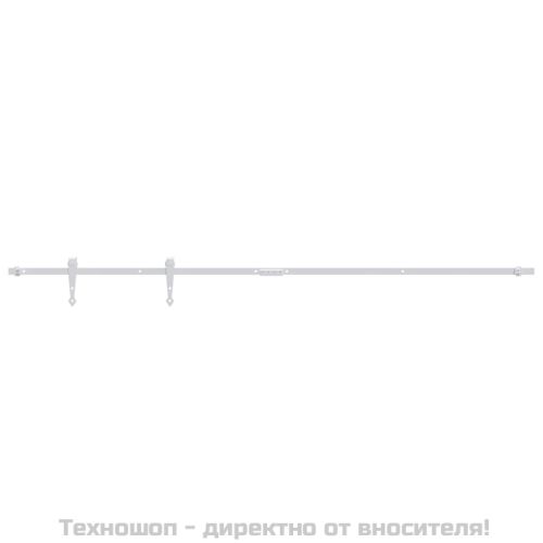 Комплект за мини плъзгаща врата за шкаф, стомана, бял, 183 см