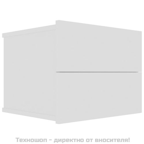 Нощно шкафче, бяло, 40x30x30 см, инженерно дърво