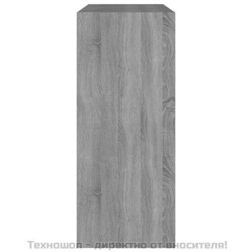 Библиотека/разделител за стая, сив сонома, 80x30x72 см