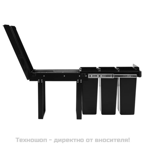 Кош за вграждане за кухненски шкаф, плавно затваряне, 36 л