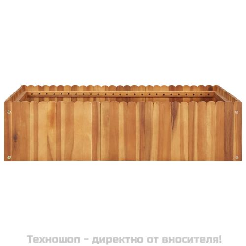 Градинска повдигната леха, 100x100x25 см, акациево дърво масив