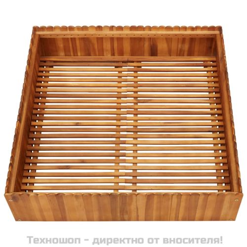 Градинска повдигната леха, 100x100x25 см, акациево дърво масив