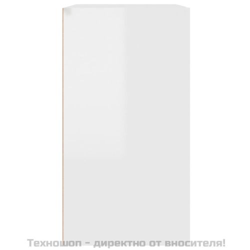 Козметичен шкаф, бял гланц, 80x40x75 см, инженерно дърво