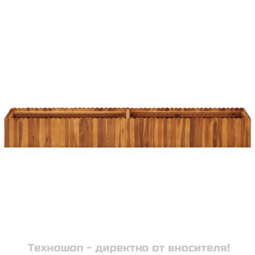 Градинска повдигната леха, 200x30х25 см, акациево дърво масив