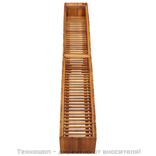 Градинска повдигната леха, 200x30х25 см, акациево дърво масив