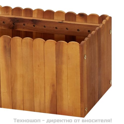 Градинска повдигната леха, 200x30х25 см, акациево дърво масив