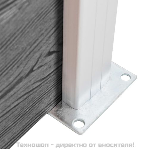 Градинска ограда, WPC, 175x186 см, сива
