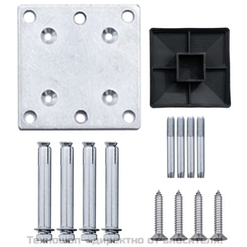 Градинска ограда, WPC, 175x186 см, сива