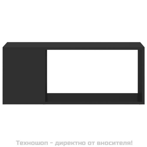 ТВ шкаф, черен, 80x24x32 см, инженерно дърво
