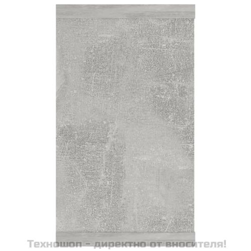 Стенни рафтове 4 бр бетонно сиви 80x15x26,5 см инженерно дърво