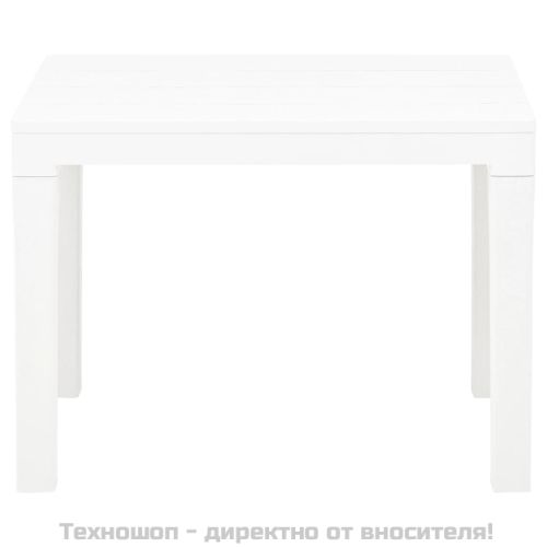 Градински пейки, 2 бр, бели, пластмаса