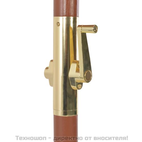 Градински чадър с дървен прът, 300 см, бордо червен