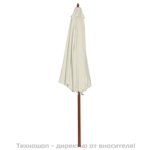 Чадър за слънце, 300х258 см, пясъчнобял
