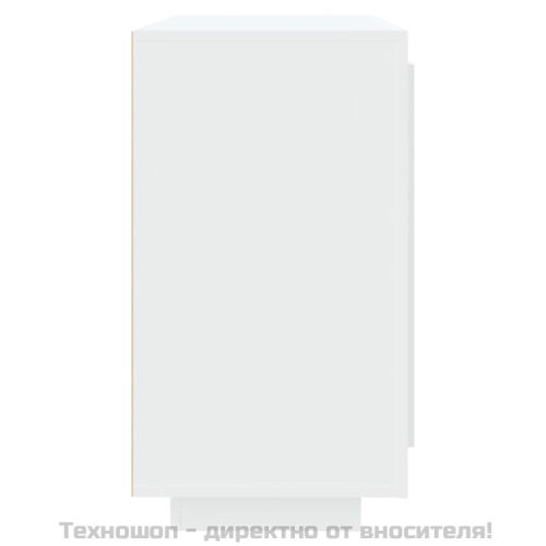 Сайдборд, бял, 80x40x75 см, инженерно дърво