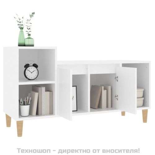 ТB шкаф, бял, 100x35x55 см, инженерно дърво