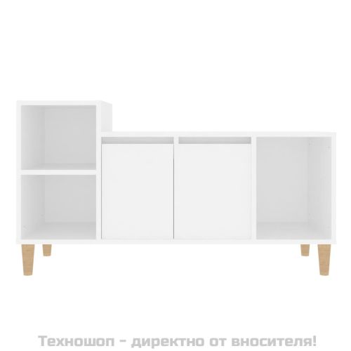 ТB шкаф, бял, 100x35x55 см, инженерно дърво
