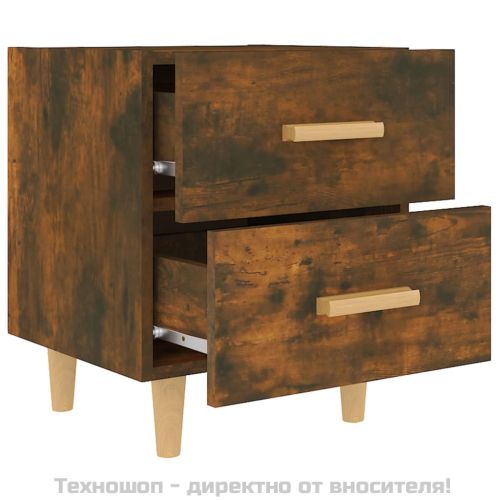 Нощно шкафче, опушен дъб, 40x35x47,5 см