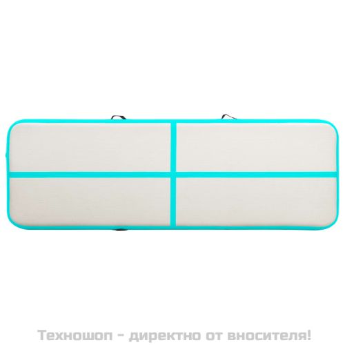Надуваем дюшек за гимнастика с помпа, 300x100x15 см, PVC, зелен