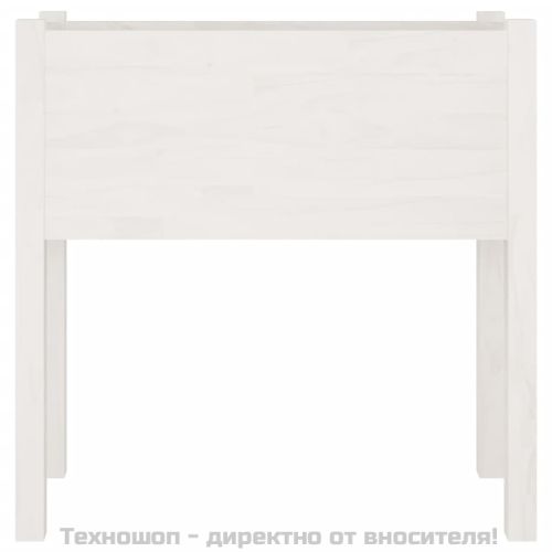 Градински сандъци, 2 бр, бели, 70x31x70 см, бор масив