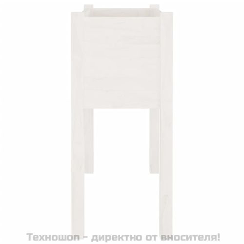 Градински сандъци, 2 бр, бели, 70x31x70 см, бор масив