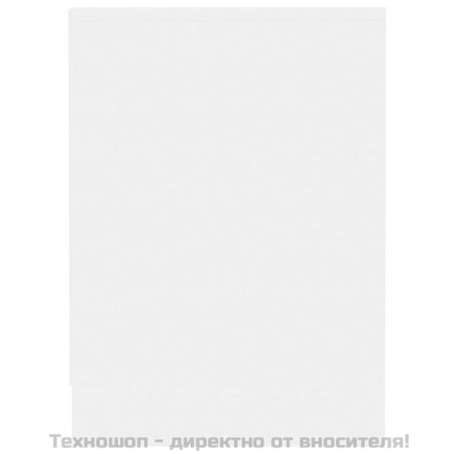 ТВ шкаф, бял, 102x37,5x52,5 см, инженерно дърво