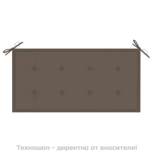 Възглавница за градинска пейка таупе 100x50x4 см оксфорд плат