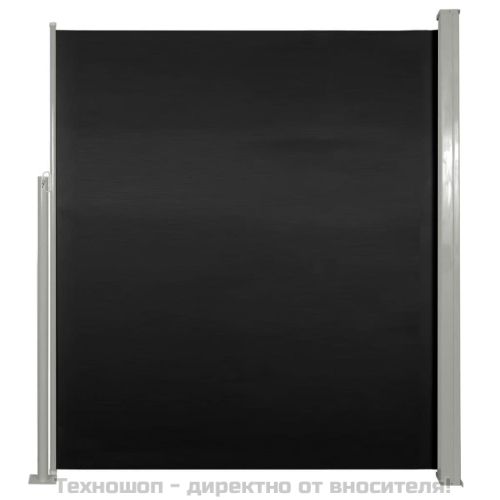 Странична тента за вътрешен двор/тераса, 160x300 см, черна