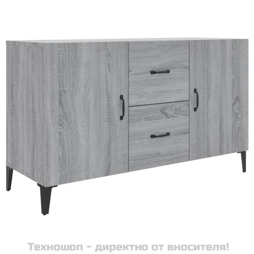 Сайдборд, Сив сонома, 100x36x60 см, инженерно дърво