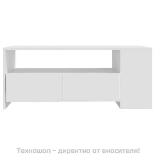 Кафе маса, бяла, 102x55x42 см, инженерно дърво