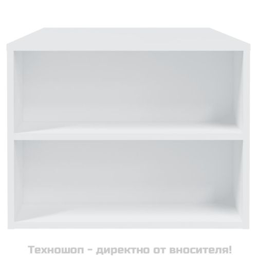 Кафе маса, бяла, 102x55x42 см, инженерно дърво