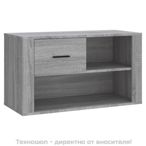 Шкаф за обувки, сив сонома, 80x35x45 см, инженерно дърво