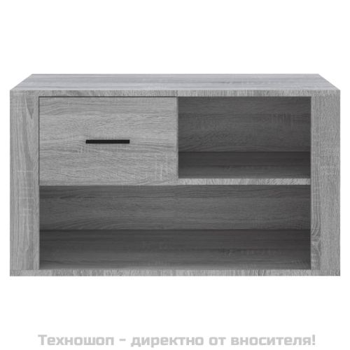 Шкаф за обувки, сив сонома, 80x35x45 см, инженерно дърво