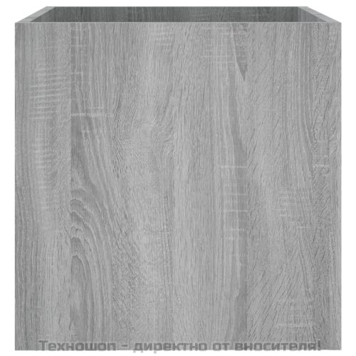 Плантерна кутия, Сив сонома, 40x40x40 см, инженерно дърво