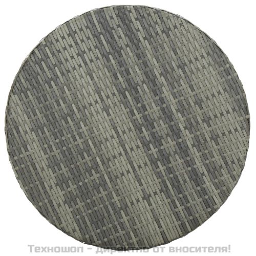 Градинска маса, сива, 60,5x106 cм, полиратан