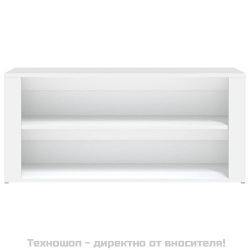 Етажерка за обувки, бяла, 100x35x45 см, инженерно дърво