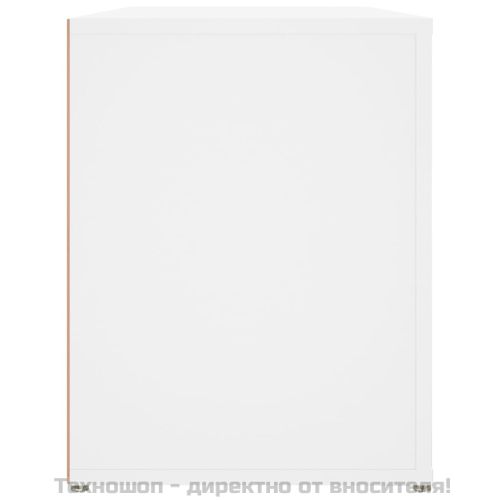 Етажерка за обувки, бяла, 100x35x45 см, инженерно дърво