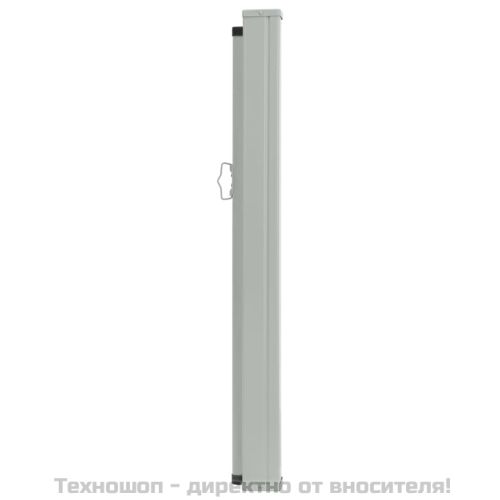 Прибираща се странична тента, 100x500 см, кремава