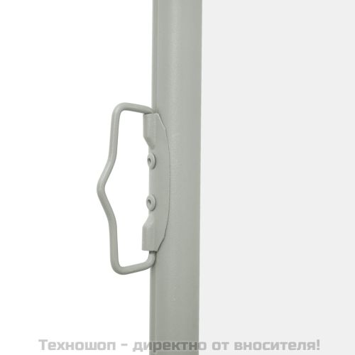 Прибираща се странична тента, 100x500 см, кремава