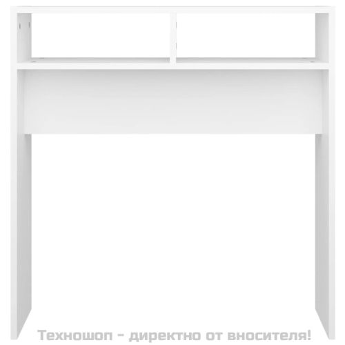 Конзолна маса, бяла, 78x30x80 см, инженерно дърво